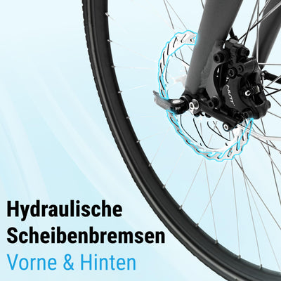 AsVIVA E-Bike BC1-B 28 Zoll – Pedelec Elektrofahrrad mit 250W Bafang Heckmotor, 10,5Ah Akku, Riemenantrieb, hydraulische Scheibenbremsen, LED-Beleuchtung, USB-Ladefunktion