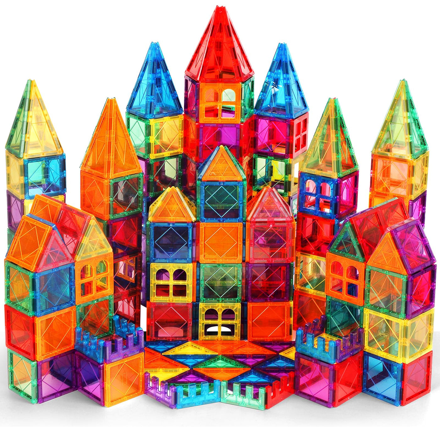 Magnetische Bausteine Kinderspielzeug 100 Teile STEM Magnetbausteine Bauspielzeug Magnet Spielzeug für Kleinkind und Kinder Montessori Lernspielzeug Geschenke für 3-8 Jungen und Mädchen