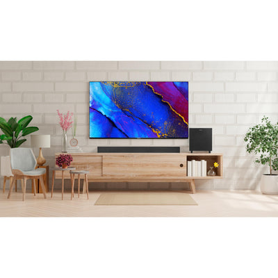 MEDION S61022 3.1 Dolby Atmos Soundbar mit kabellosen Subwoofer (für TV Geräte, Bluetooth 5.3, HDMI eARC CEC, optischer Eingang, AUX, 3 x 20 W + 60 W (RMS) Subwoofer kabellos, Fernbedienung