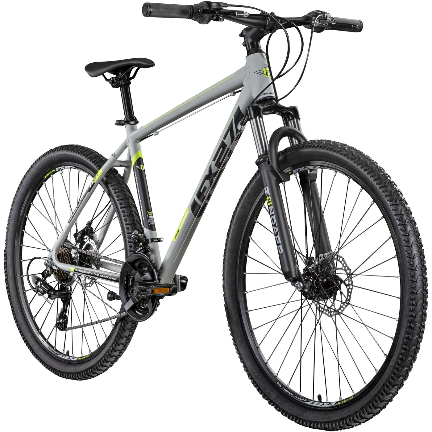 ZÜNDAPP Mountainbike 650B Hardtail MTB 27,5 Zoll FX27 Fahrrad 21 Gänge Shimano (grau, 48 cm)