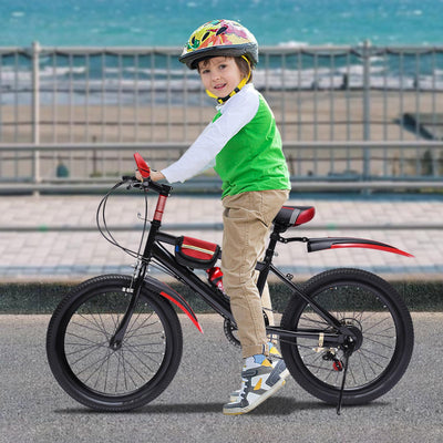 DGJMuu 20 Zoll Kinderfahrrad, 85KG Tragfähigkeit Kinderrad Fahrrad Kohlenstoffstahl Schweißen Fahrrad Mountainbike für Fahrten auf Straßen, in den Bergen und unter verschiedenen Anderen