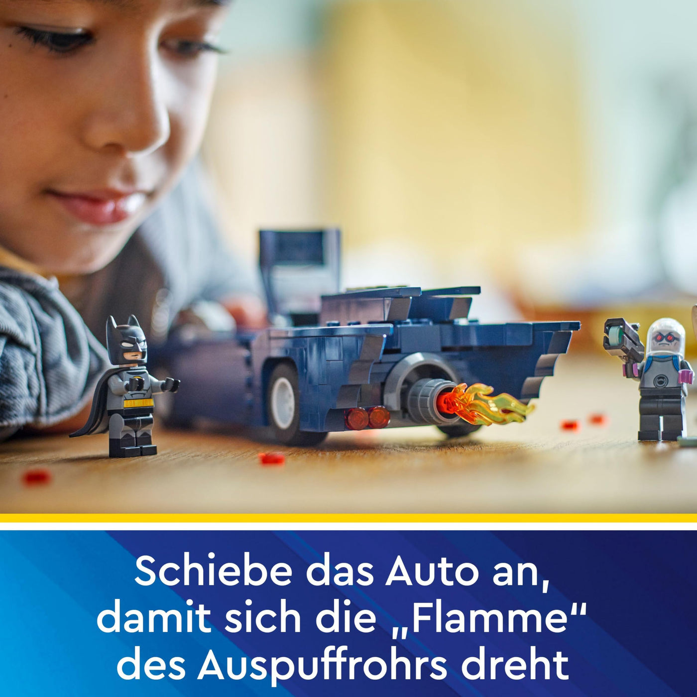 LEGO DC Batman: Batman im Batmobil vs. Harley Quinn und Mr. Freeze, Spielzeug-Auto aus der Zeichentrickserie für Kinder, Geschenk für Jungen und Mädchen ab 8 Jahren 76274
