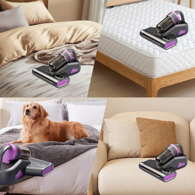 BUICXJKZ Milbensauger für Matratzen, Milbensauger mit UV-Licht 15Kpa Starke Absaugung, 500W Milbenstaubsauger mit LED-Anzeige, Matratzenreiniger für hygienische Reinigung, für Allergiker