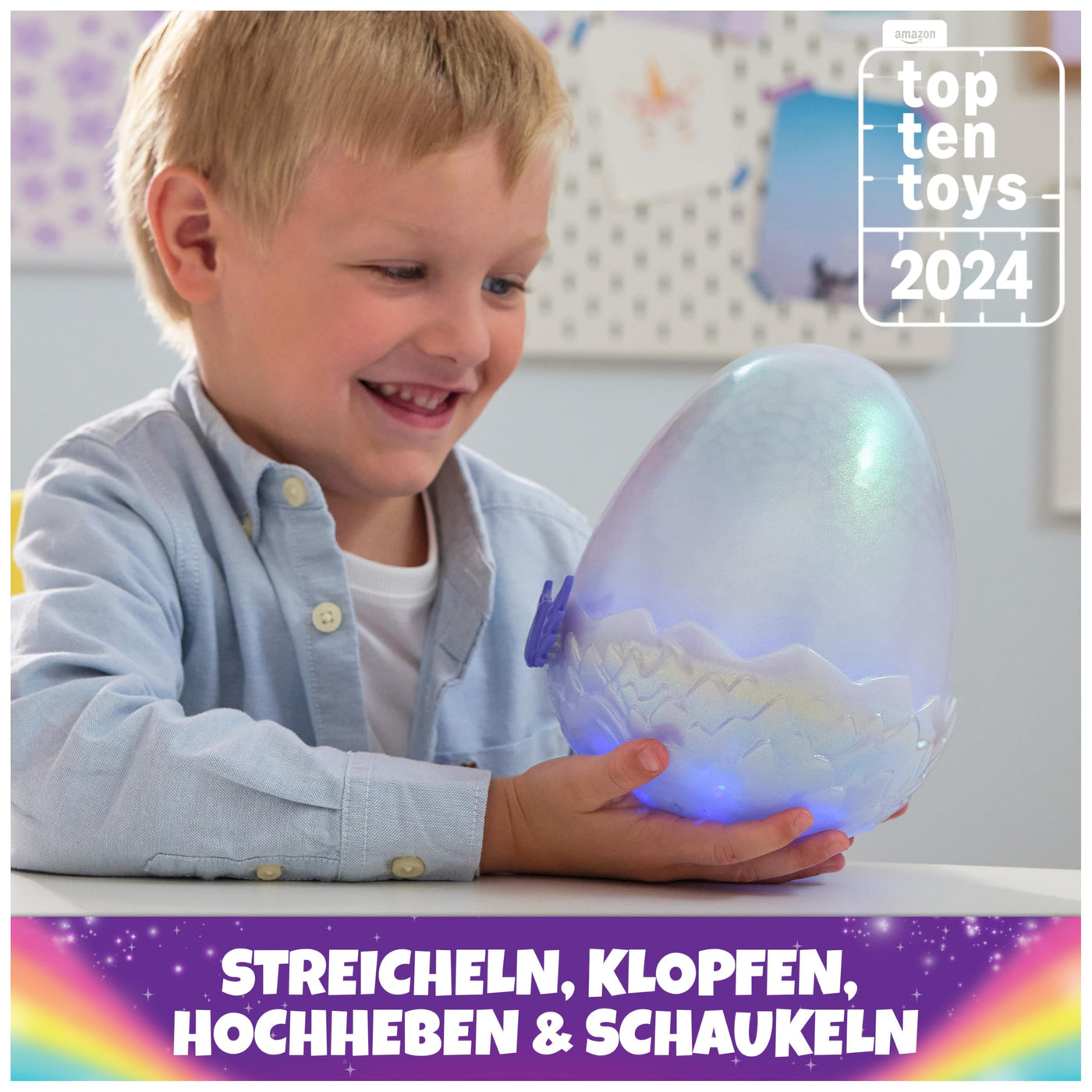 Hatchimals Alive Mystery Ei Draggle - magisches selbstschlüpfendes Ei ca. 25 cm groß mit interaktivem Überraschungs-Plüschtier, für Kinder ab 5 Jahren
