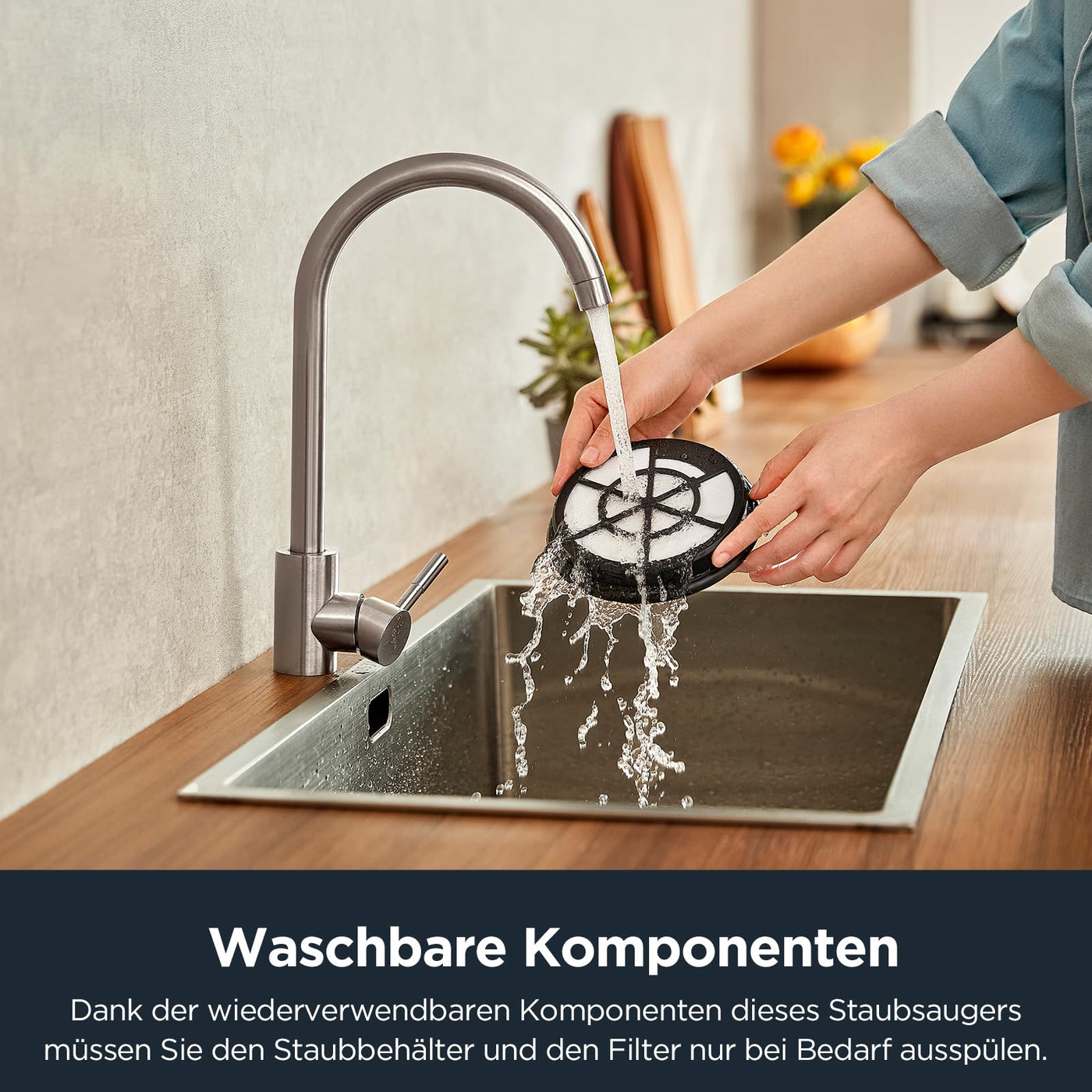 Eureka WhirlWind Staubsauger Beutellos, Leistungsstark, Kompakt und Leicht, für Hartböden und Teppich, HEPA-Filter, 8m Aktionsradius, 700W, 1,5L, Blau