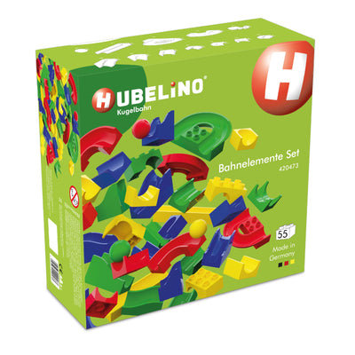 Hubelino GmbH 420473 55-Teiliges Bahnelemente Set Kugelbahn