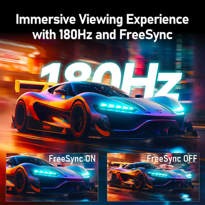 Gawfolk 27 Zoll Curved Gaming Monitor 165Hz/ 180Hz, PC Bildschirm Full HD 1080P, Rahmenloses 1800R Computerbildschirm mit FreeSync und Eye Care Technologie, unterstützt VESA
