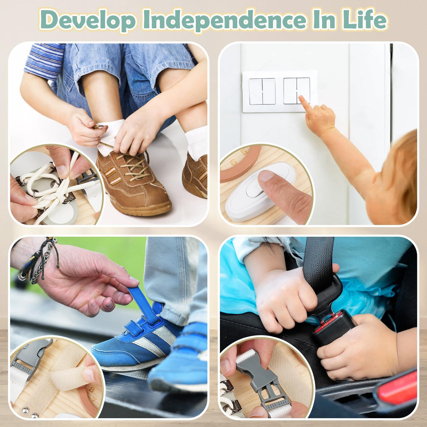 Joyreal Motorikbrett Montessori - Busy Board Activity Board Motorikboard Montessori Spielzeug Brett Motorikspielzeug Sensorik Board