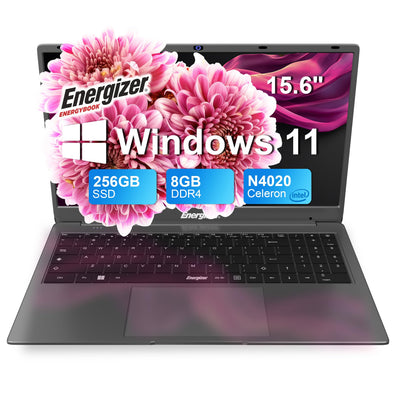 Energizer EnergyBook – 15,6'' HD+ Laptop, Intel Celeron Laptop, 8 GB RAM, 256 GB SSD, UHD-Grafik, Windows 11, QWERTY-Tastatur (Inter), USB 3.0, HDMI