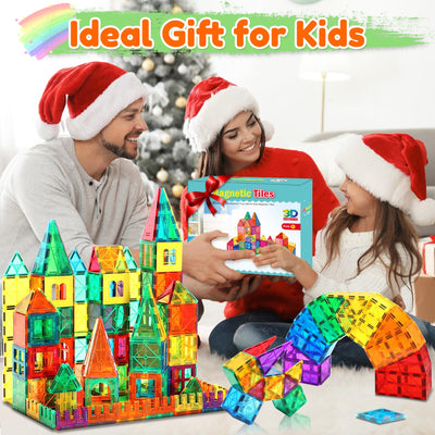 100pcs Magnetische Bausteine Spielzeug ab 3 Jahre Kinder, Magnetbausteine für 4-8 kinder, Montessori STEM-Lernspielzeug Magneten Set Spielzeug Geschenk für Kinder ab 3 4 5 6 7 Jahre Junge Mädchen