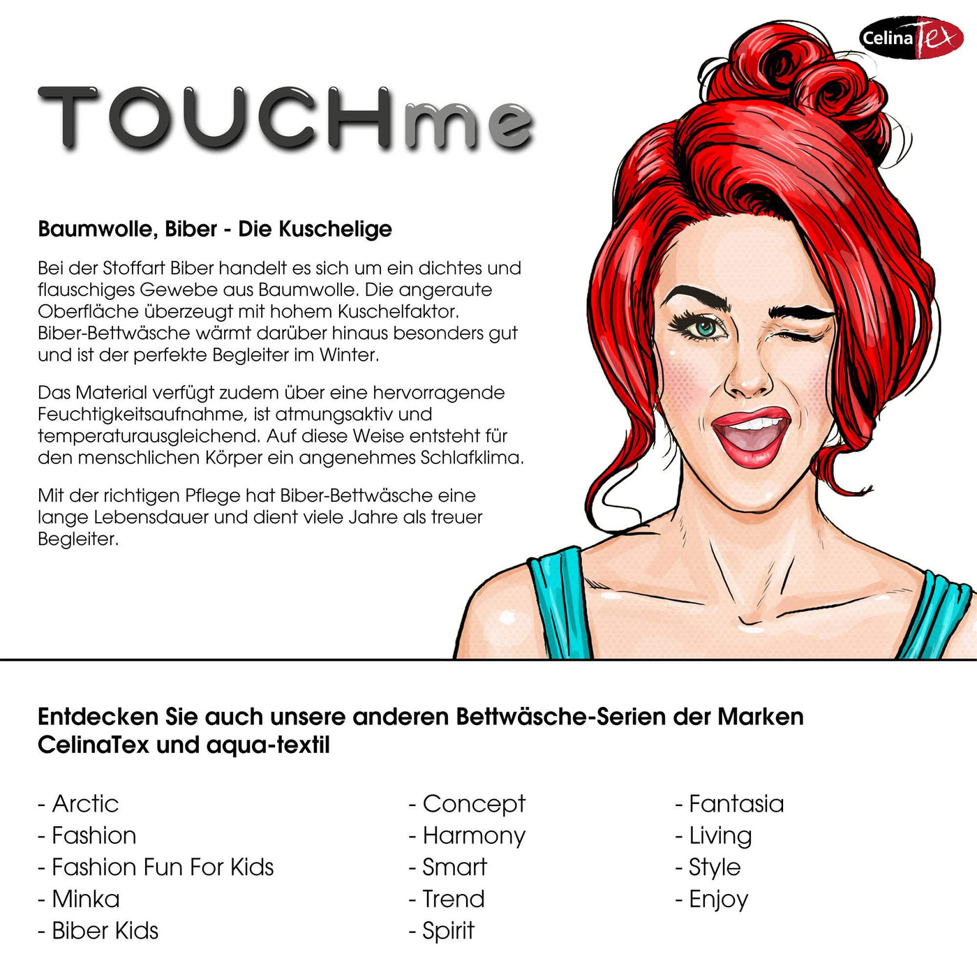 CelinaTex Touchme Biber Bettwäsche 135 x 200 cm 2teilig Baumwolle Bettbezug, Set, Bettgarnitur für Sommer und Winter, ganzjährig, pflegeleicht, Rabea Herz weiß grau schwarz