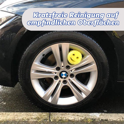 Scrub Daddy Original Spülschwamm, Reinigungsschwamm Smiley Form - Putzschwamm mit Texturveränderung, kratzfreier Schwamm Küche, Scheuerschwamm, Schmutzradierer, spülmaschinenfest - 2er-Pack Gelb