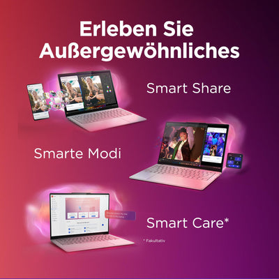 Lenovo Yoga Slim 7i Aura Edition Laptop | Copilot+PC | 14" WUXGA OLED | Intel Core Ultra 7 | 16GB RAM | 512GB SSD | Intel Arc Grafik | Win11 | QWERTZ | Seashell | 3 Jahre Garantie Exklusiv bei Amazon