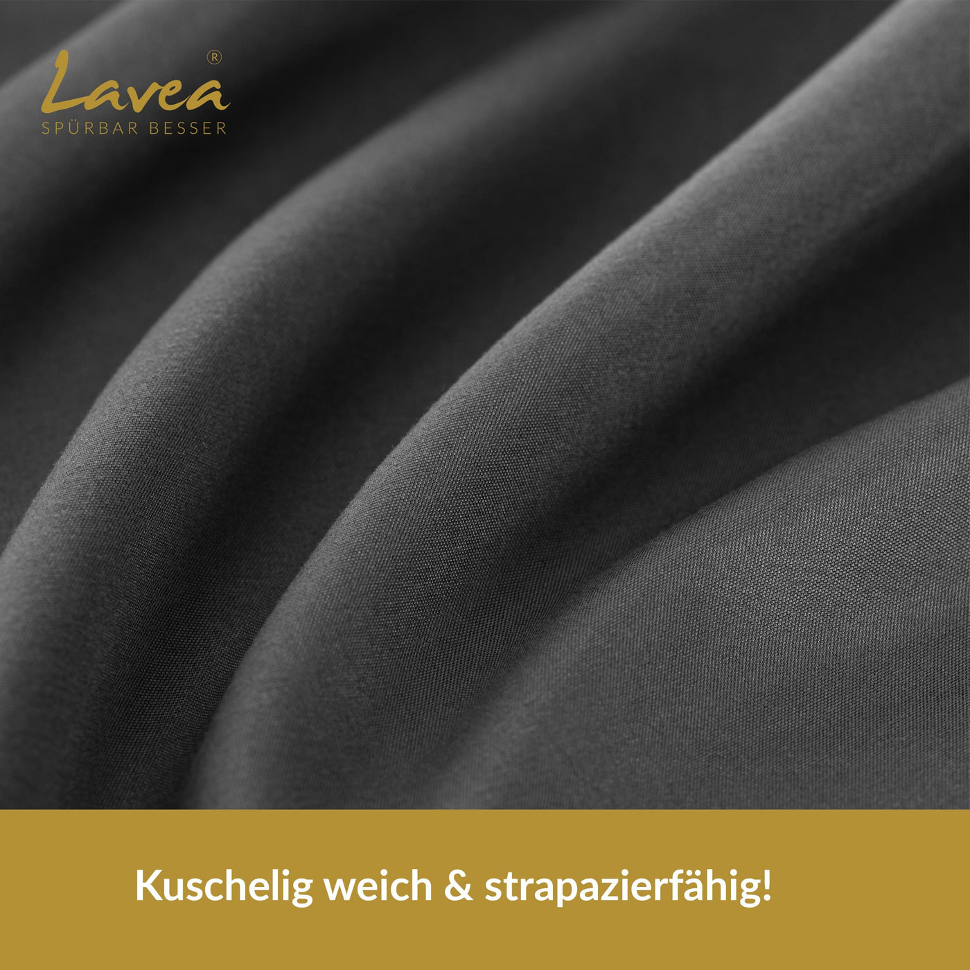 Lavea Bettwäsche Set 4teilig - 135x200 (2X) + 80x80 (2X) Anthrazit aus Mikrofaser - Ultraweich, Atmungsaktiv & Hypoallergen, ÖKO-TEX Bettwäsche Set mit Qualitätsreißverschluss