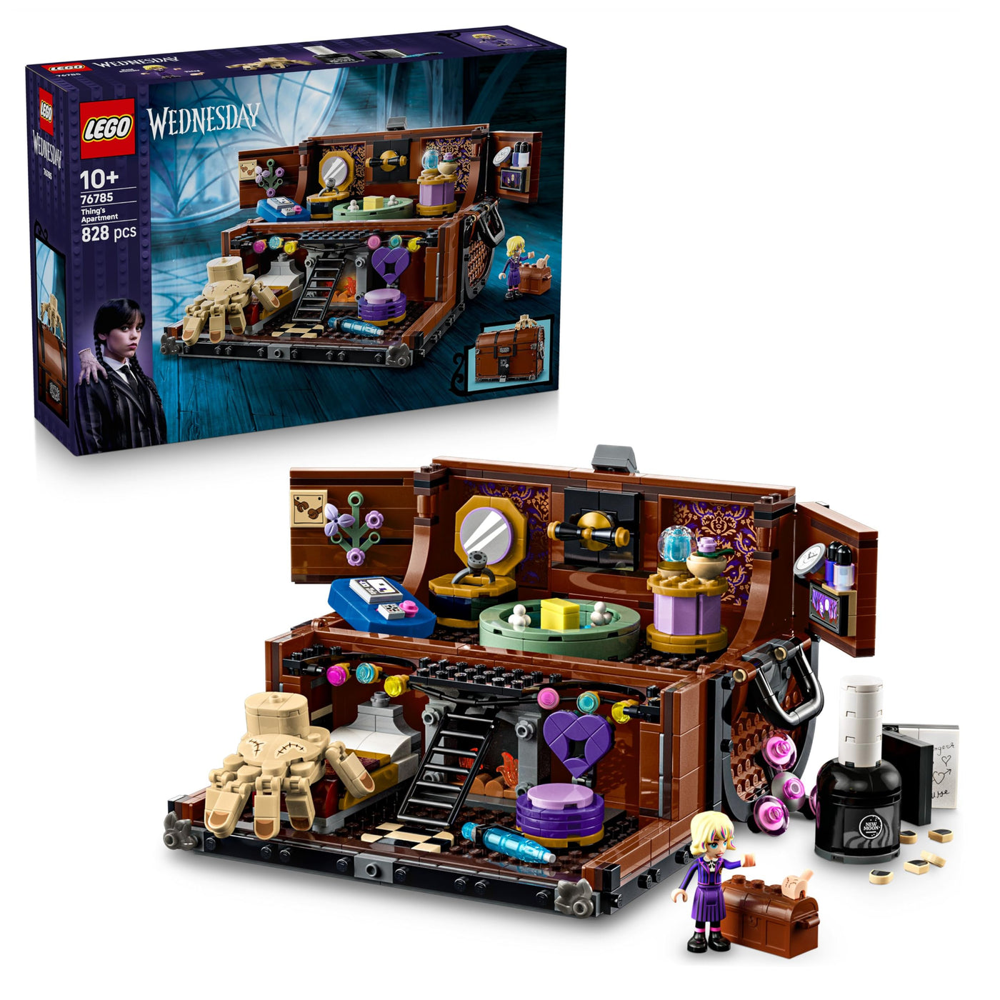 LEGO Wednesday - Die Wohnung des Eiskalten Händchens - Spielzeug zum Bauen mit Enid Minifigur, Händchen Figur & Zubehör - Spielset Geschenk für Mädchen, Jungen & Serienfans ab 12 Jahren - 76785