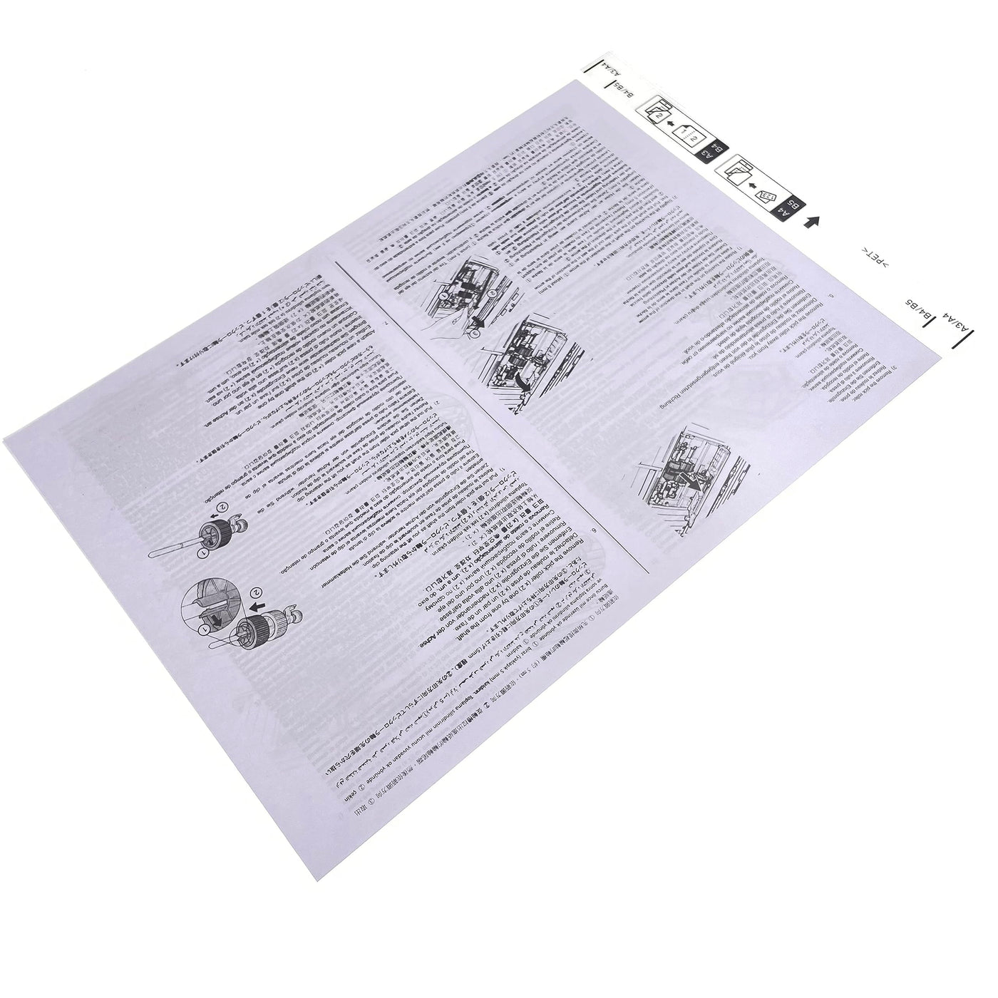 OKLILI 20 x B12B819051 4T8624 Trägerblätter, kompatibel mit Epson A4 Scanner Scan A3 B4 Flimsy Fragile Torn Clipping gefaltetes Papier Quittung zerknittert