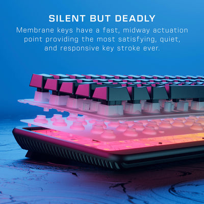 Roccat Magma Mini – 60% RGB-Gaming-Tastatur mit 5 programmierbaren Beleuchtungszonen, Membran-Tastenschalter, programmierbare Funktionsebenen, Anti-Ghosting, & Auslaufsicherheit, Schwarz