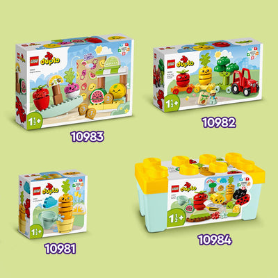 LEGO DUPLO My First Obst- und Gemüse-Traktor, Geschenk Spielzeug zum Basteln, Sortieren und Stapeln für Babys und Kleinkinder im Alter ab 1,5 Jahren, Lernspielzeug 10982