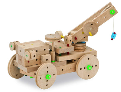 Matador 11318 E318 Baukasten, ab 5 Jahren, holzfarben, bunt