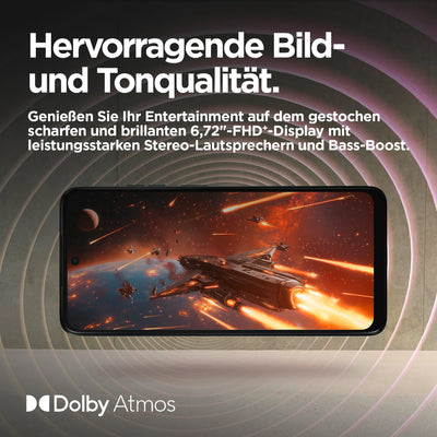 Motorola Moto g15 Smartphone (6,72"-FHD+-Display, 50-MP-Kamera, 4 GB / 128 GB, 5200 mAh, Android 15) Sunrise Orange, inkl. Schutzcover [Exklusiv bei Amazon]