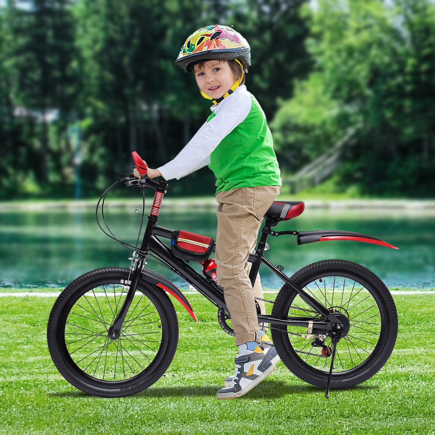 KinderfahrräDer Mountainbikes Sechsgang-Mountainbikes HochpräZise SchwungräDer Komfortabler Sattel VerschleißFeste RäDer Geeignet FüR StraßEnfahrten Berge Verschiedene Andere StraßEnverhäLtnisse