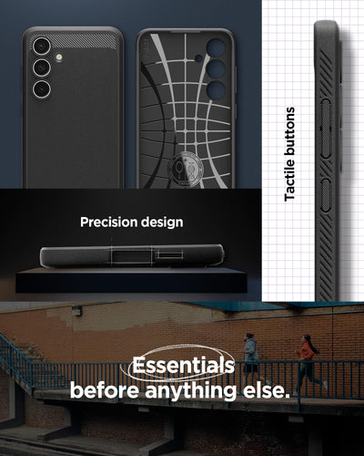 Spigen Rugged Armor Hülle Kompatibel mit Samsung Galaxy S24 FE -Schwarz