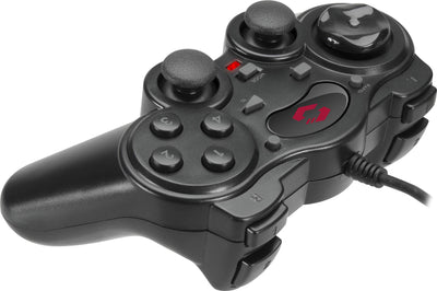 Speedlink THUNDERSTRIKE PC Gamepad - Gaming Controller PC mit USB Kabel, Schnell- und Auto-Feuer-Funktion, robuste Bauweise, DirectInput analog/digital, 1,7m Kabellänge, schwarz