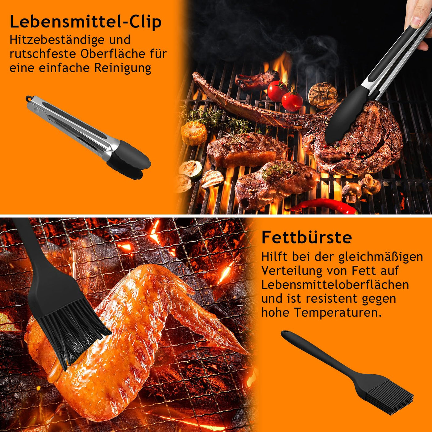 MILFECH Heißluftfritteuse Zubehör Airfryer Zubehör für Ninja Foodi AF300EU AF400EU 7.6L-9.5L und meisten Dual Zone Air Fryer, Air Fryer Accessories BPA-frei