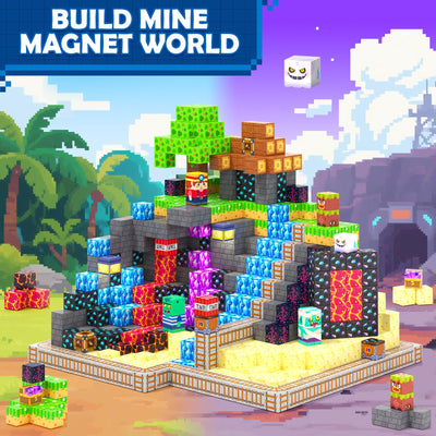 Coodoo Magnetische Bausteine - Baue Mine Magnet Welt für Kinder 4-8, Magnetische Fliesen Outdoor STEM Konstruktionsbausteine Sensorische Spielzeug für Jungen und Mädchen ab 3 Jahren Kinderspielzeug