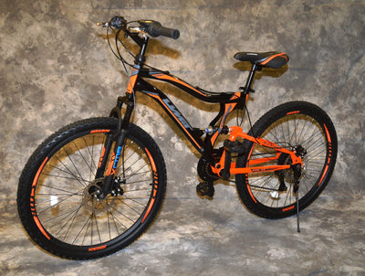 26 Zoll MTB Albatros Vollgefedert, 21-Gang Kettenschaltung, Scheibenbremsen NEU 2659-SCHWARZ-ORANGE Bitte BEACHTEN AB 155 cm KÖPERGRÖSSE GEEIGNET !!!!!!!