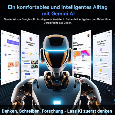Tablet 2025 Das weltweit erste Android 16 Tablets mit Gemini AI, 11 Zoll FHD Display, 24GB RAM 128GB ROM / 2TB TF, 13MP Kamera, 8000mAh, Widevine L1, 5G WiFi, 2 in 1 - Tablet mit Tastatur und Stift