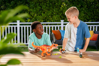 ROBO ALIVE Dino Escape Serie 1 von ZURU, batteriebetriebenes Roboterspielzeug mit Leuchteffekt, T-rex