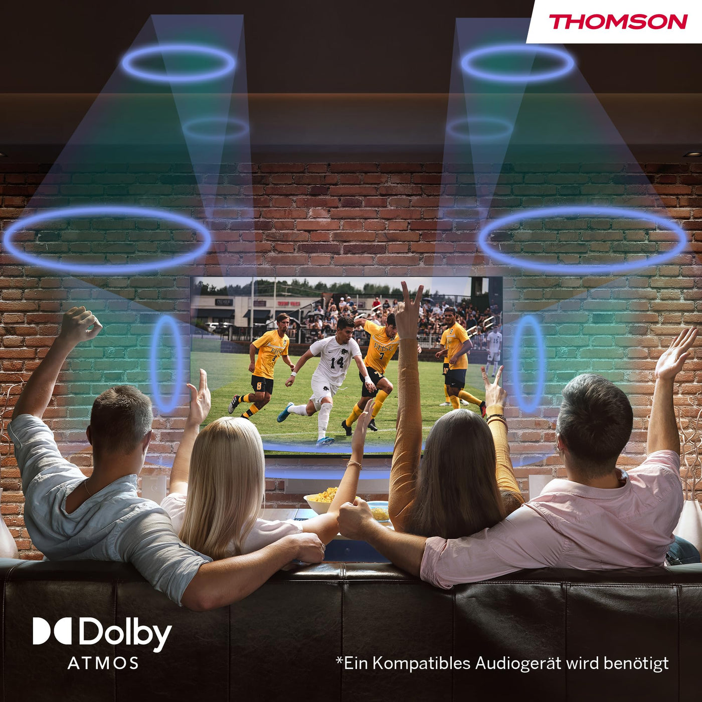Thomson 40 Zoll (101 cm) LED Full HD Smart Android TV, Google Assistant, Wi-Fi, Dolby Digital, Bluetooth, Triple-Tuner (Kabel/Satellit/Antenne), HDMI, CI+, A+ Panel – 40FA2S13