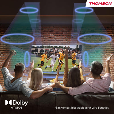 Thomson 40 Zoll (101 cm) LED Full HD Smart Android TV, Google Assistant, Wi-Fi, Dolby Digital, Bluetooth, Triple-Tuner (Kabel/Satellit/Antenne), HDMI, CI+, A+ Panel – 40FA2S13