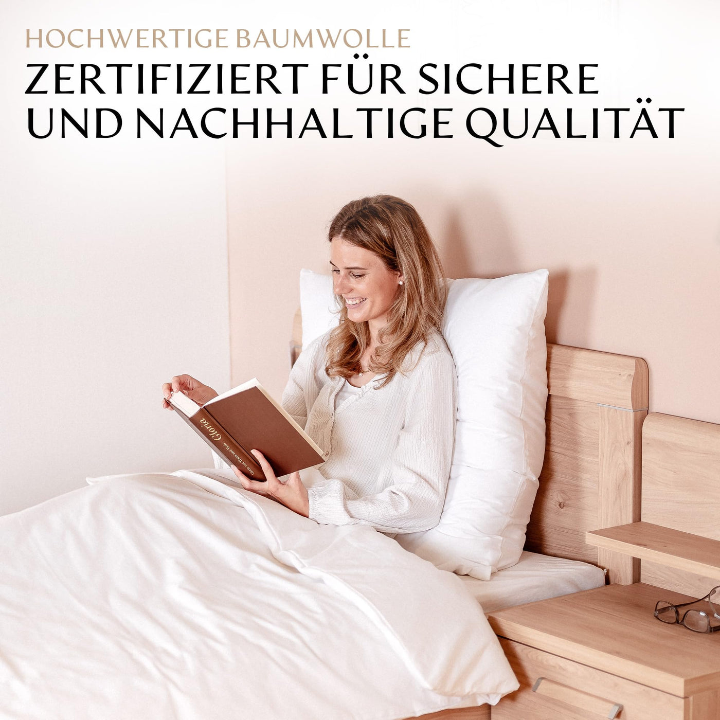 Rosentahl Baumwoll-Bettwäsche-Set atmungsaktiv Deckenbezug & Kissenbezug - Allergikerfreundlich, sorgt für erholsamen Schlaf ohne Hautirritationen - Bettbezug, Bettdeckenbezug,(Weiß, 200x220cm) 3tlg