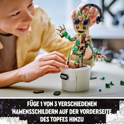 LEGO Marvel Tanzender Groot, animierte Minifigur eines Charakters aus Guardians of The Galaxy, interaktives Spielset, Superheldengeschenk für Jungen und Mädchen 76297