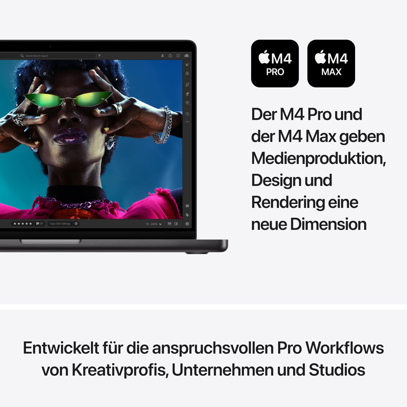 Apple 2024 MacBook Pro Laptop mit M4 Max Chip mit 14-Core CPU und 32-Core GPU: 14,2" Liquid Retina XDR Display, 36 GB gemeinsamer Arbeitsspeicher, 1 TB SSD Speicher; Space Schwarz