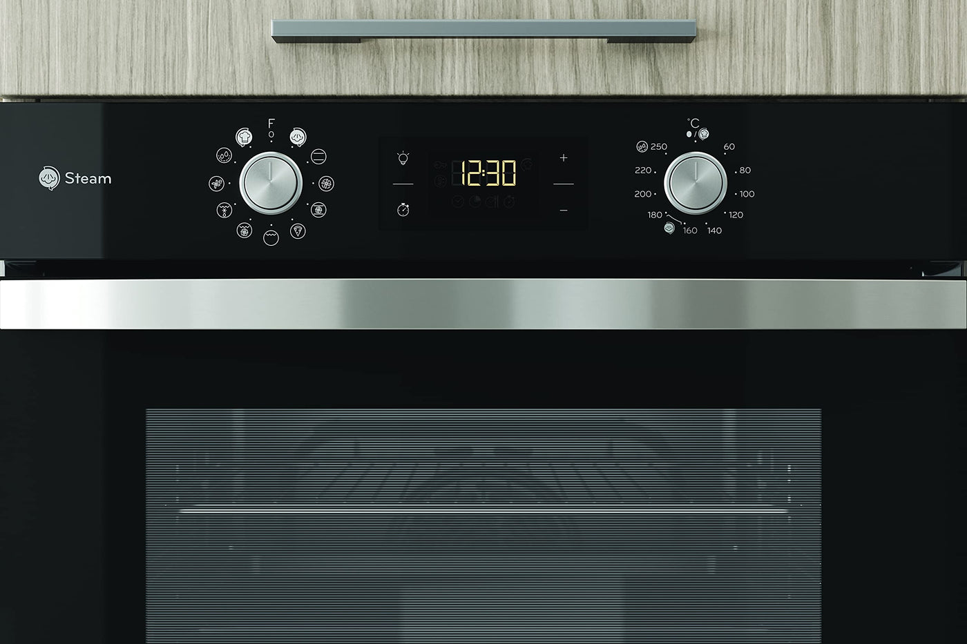 Privileg PBWK3 JH8S BLG Einbau-Backofen mit Hydrolyse und Dampffunktionen/ 71 l/Hydrolyse/CLICK und CLEAN/Multi-Level-Kochen/Pizzafunktion/Freasy Cook