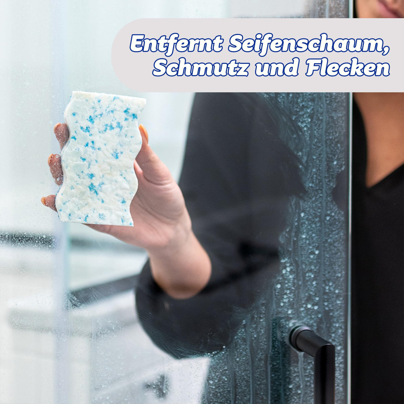 Scrub Daddy Eraser Daddy 10x, Schmutzradierer, Starker & Haltbarer Melamin Schwamm, Doppelseitige Zauberschwamm Schmutzradierer, Allzweckreinigungsschwämme für gestrichene Wände, Blau Doppelpackung