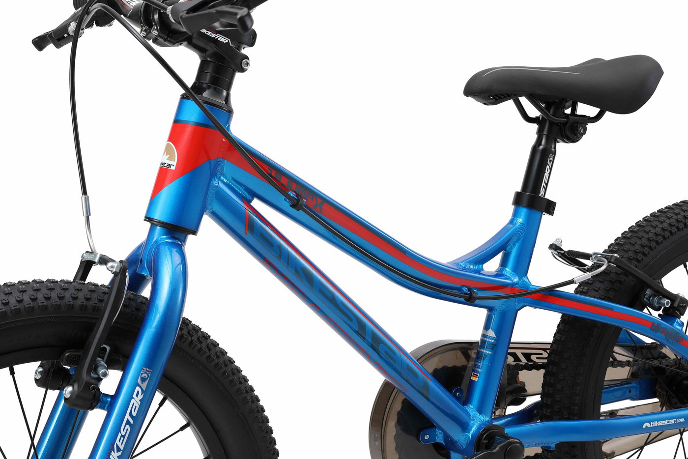 BIKESTAR Kinder Fahrrad Aluminium Mountainbike mit V-Bremse für Mädchen und Jungen ab 5 Jahre | 18 Zoll Kinderrad MTB | Blau