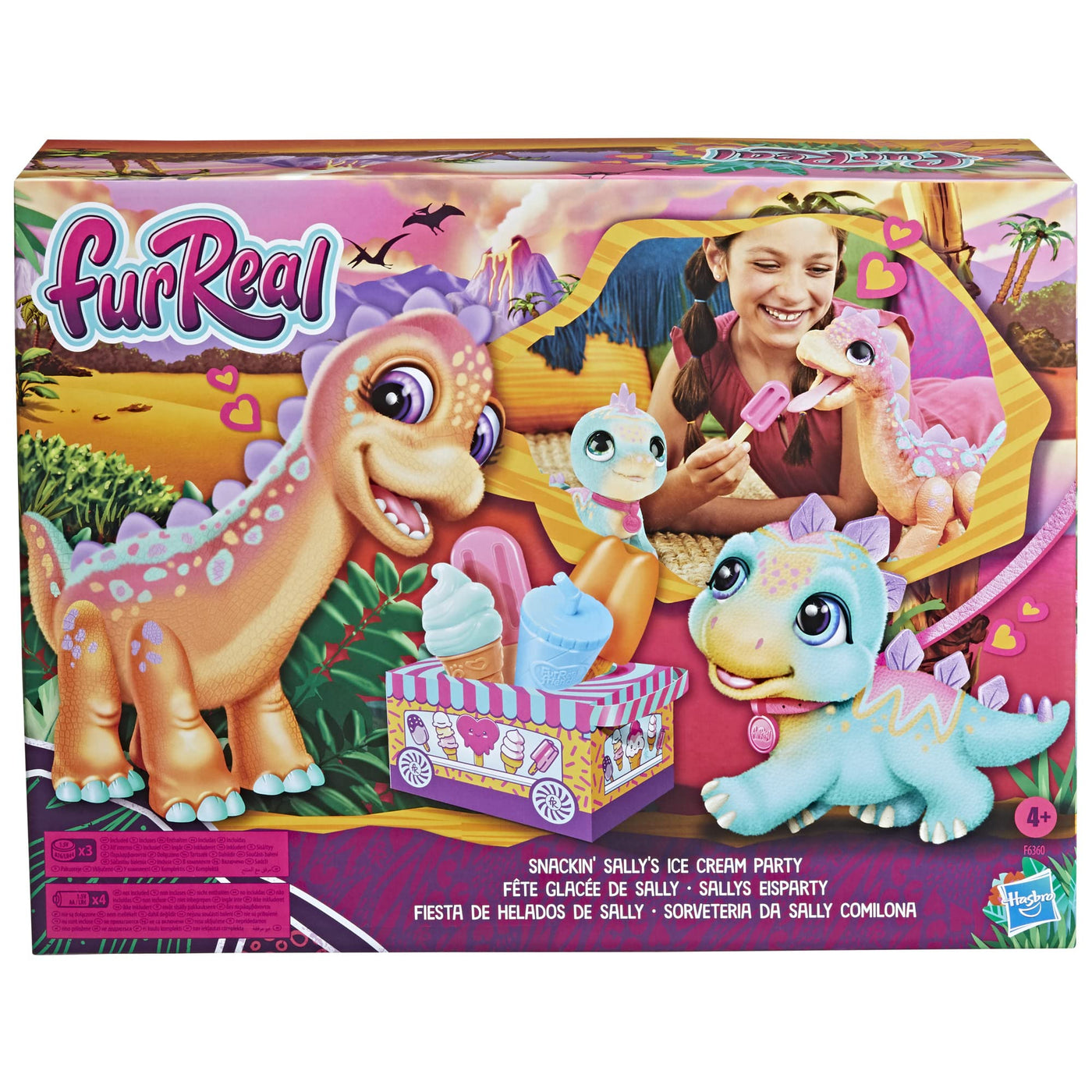 furReal Sallys Eisparty elektronisches Tierchen mit über 40 Geräuschen und Reaktionen und Walkalots Dino, ab 4 Jahren[Exklusiv bei Amazon]