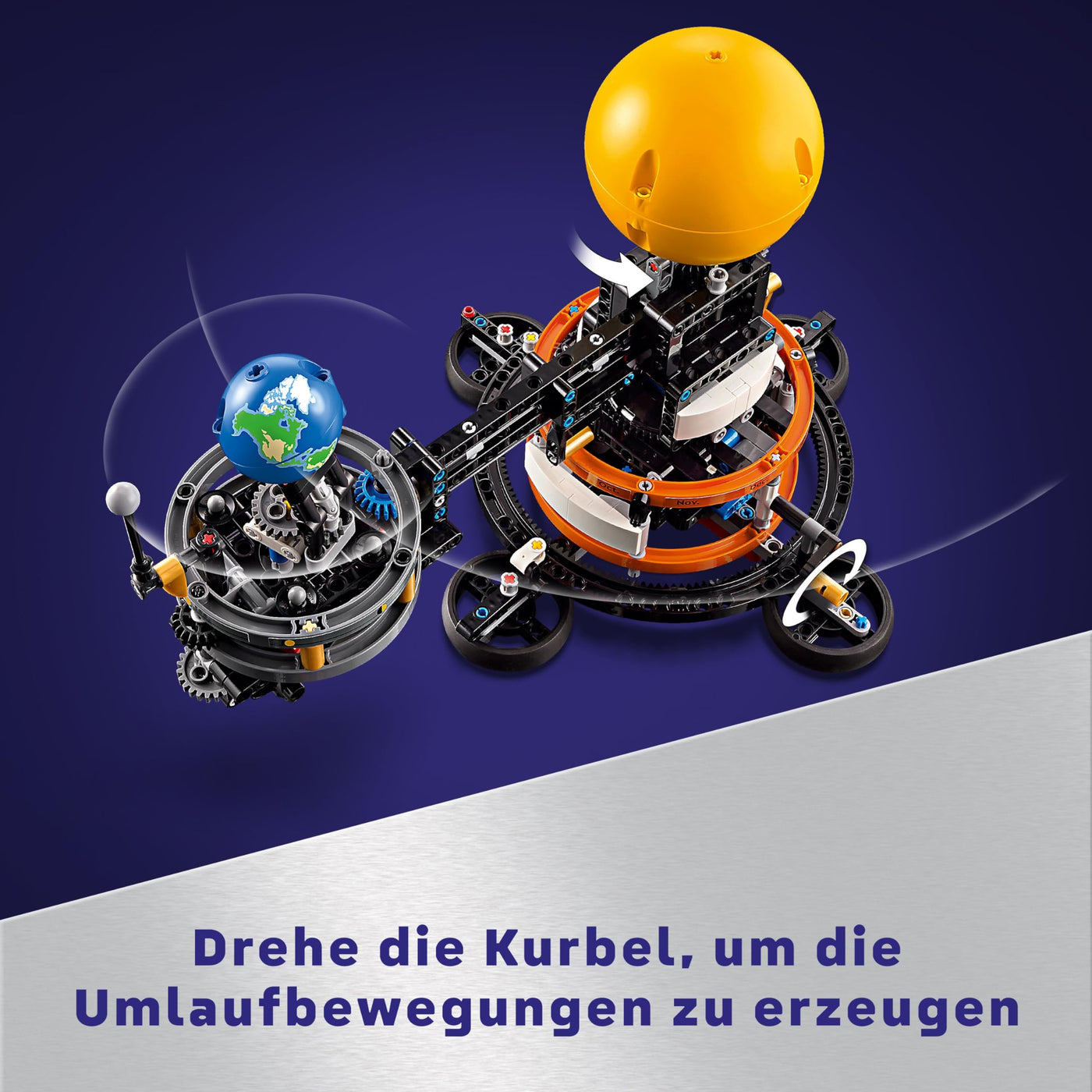 LEGO Technic Sonne Erde Mond Modell Spielset, Geschenk für Kinder ab 10 Jahren, Weltraum Spielzeug zur Darstellung des Sonnensystems, lässt Jungen und Mädchen fantasievoll Spielen 42179