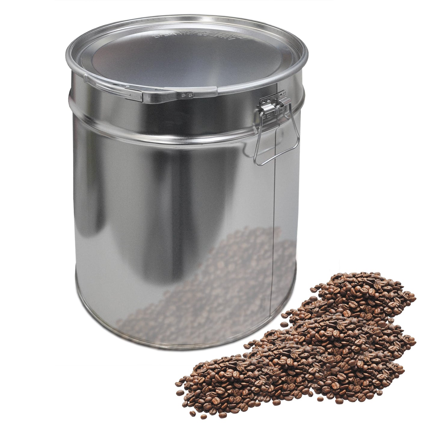 30 Liter Weißblecheimer Hobbock inkl. Deckel mit Spannring | Stabiler Metalltragegriff | Luft und Flüssigkeitsdicht | Robust und Stapelbar | Gefahrgut Tauglich (30 Liter)