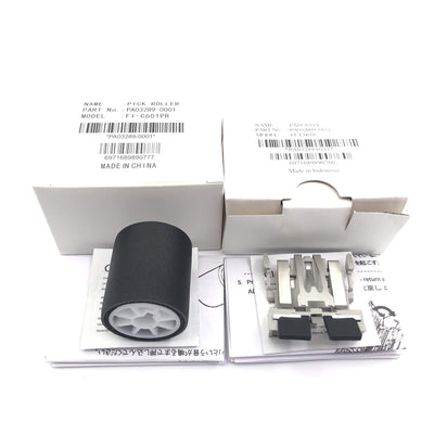 OKLI 1SET PA03289-0001 PA03289-0111 Pickup Roller Separation Pad Montage für Fujitsu fi-6010N fi-6000NS fi-5120C fi-5220C fi-4120C2 fi-4220C2 fi-4120C fi-4220C
