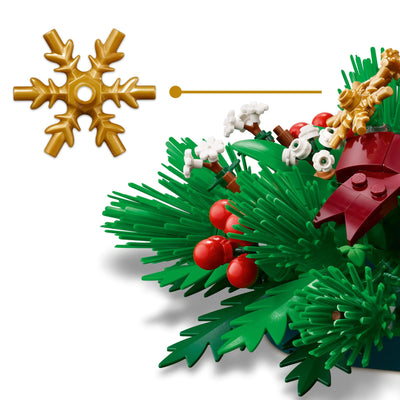 LEGO Weihnachtsgesteck - Spielzeug für Jungen und Mädchen - Modellbau mit roten Beeren, goldenen Sternen und grünem Laub- Geschenk für Kinder & Teenager ab 12 Jahren- 40743
