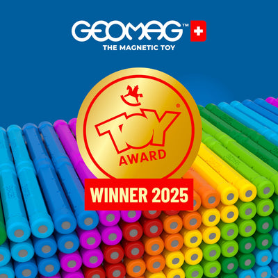 GEOMAG – CLASSIC CONFETTI 50 Teile – Magnetisches Konstruktionsspiel für Kinder von 3–4 Jahren – Swiss Made – Bausteine mit 16 Stäben, 14 Kugeln, 20 Plättchen – STEM - Magnetische Bausteine