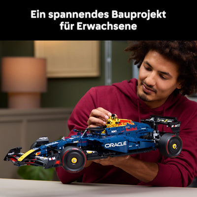 LEGO Technic Oracle Red Bull Racing RB20 F1 Car Model Kit - Collectible Formula 1 Building Set with 1:8 Scale V6 Engine, Gear Box, Steering & DRS - Gift Idea for Adult & Teenage Racing Fans - 42206
