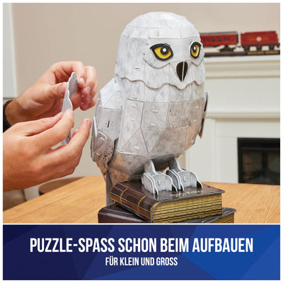 4D Build - Harry Potter, 3D-Puzzle der beliebten Schnee-Eule Hedwig aus hochwertigem Karton, 118 Teile, für Harry Potter Fans ab 12 Jahren