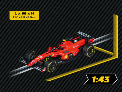 Carrera - 20064239 GO!! Ferrari SF-23 C. Sainz, No.55 | Fahrzeug im Maßstab 1:43 | Slotcar | Kompatibel GO!!!, GO!! Plus & GO!!! Battery Operated