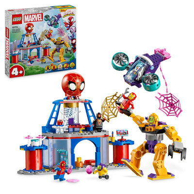 LEGO Marvel Das Hauptquartier von Spideys Team, Spider-Man-Spielzeug mit Fahrzeug und Mech, Geschenk für Jungs und Mädchen ab 4 Jahren, die Fans der TV-Serie Spidey und Seine Super-Freunde sind 10794